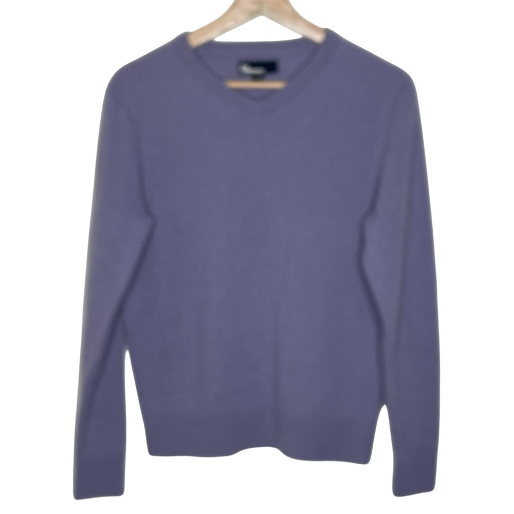 The Commons Womens 100% Cashmere V-Neck Sweater Purple   Size M‎